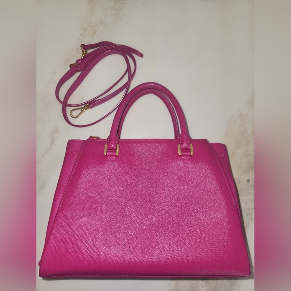MCM Hot Pink Convertible Crossbody Bag! Stunning Color! Hard To Find Color! - Picture 2 of 16